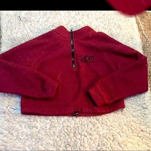 LADM dance coumpany sweatshirt size 10-12 color burgundy